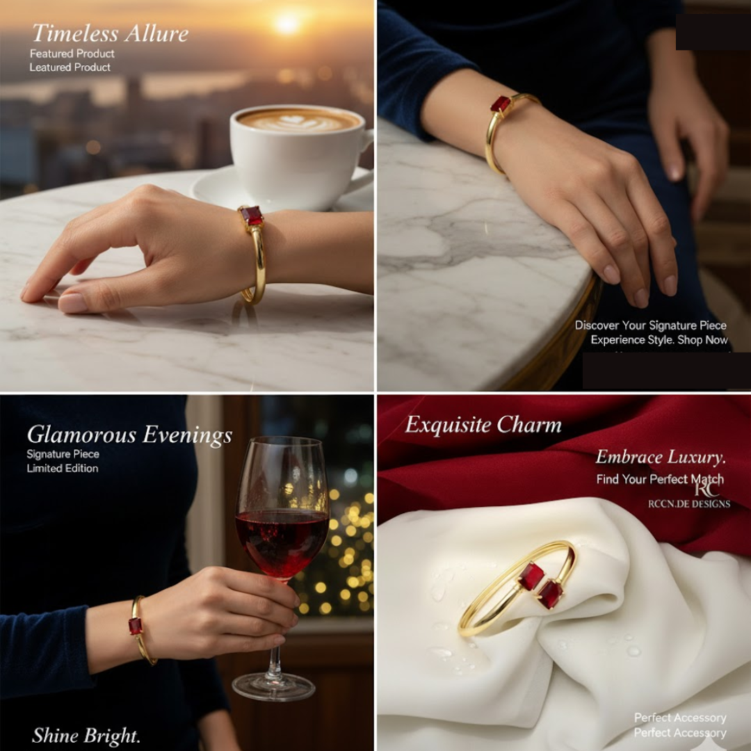 Emerald-Cut Stone Cuff Bracelet