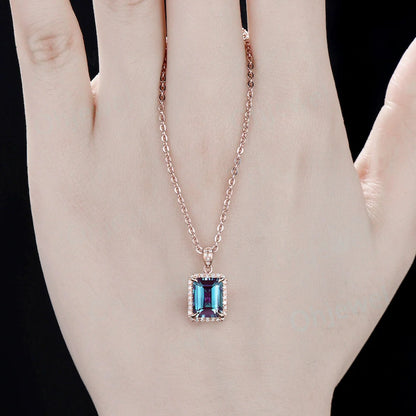 Stone Pendant Necklace Chain Set with Earrings